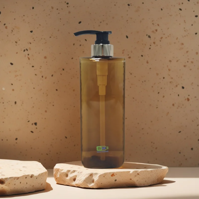 Custom Luxury 300ml 500ml PETG Plastic Pump Bottle Shampoo Shower Gel Body Wash Square Bottle