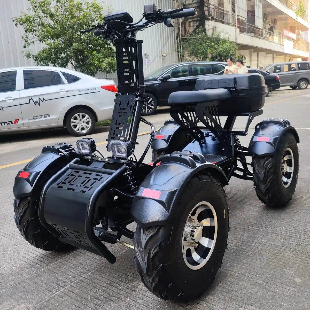 FLJ Four Wheels Mountain Scooter with 50Ah 80Ah Battery 21 Inch 4X4 Quad Off Road Tire Electric Scooter