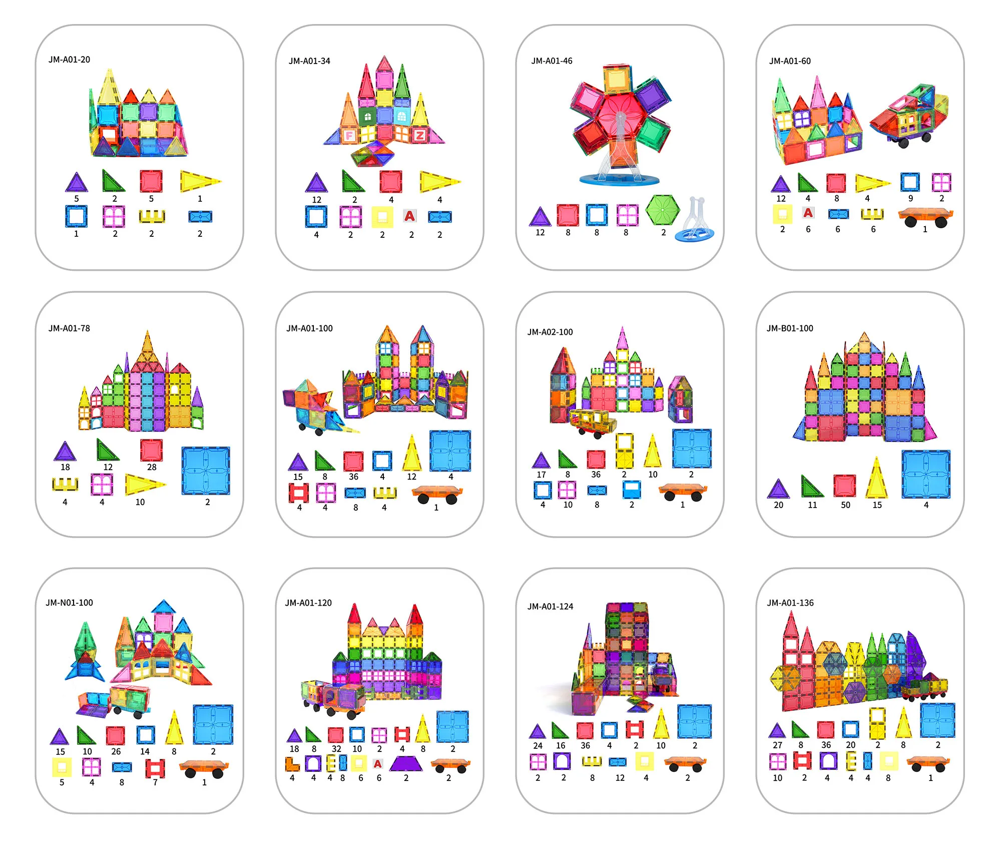 Tiles Jumbo Building Blocks Set Toy