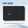 Three lole socket+USB+Type-C