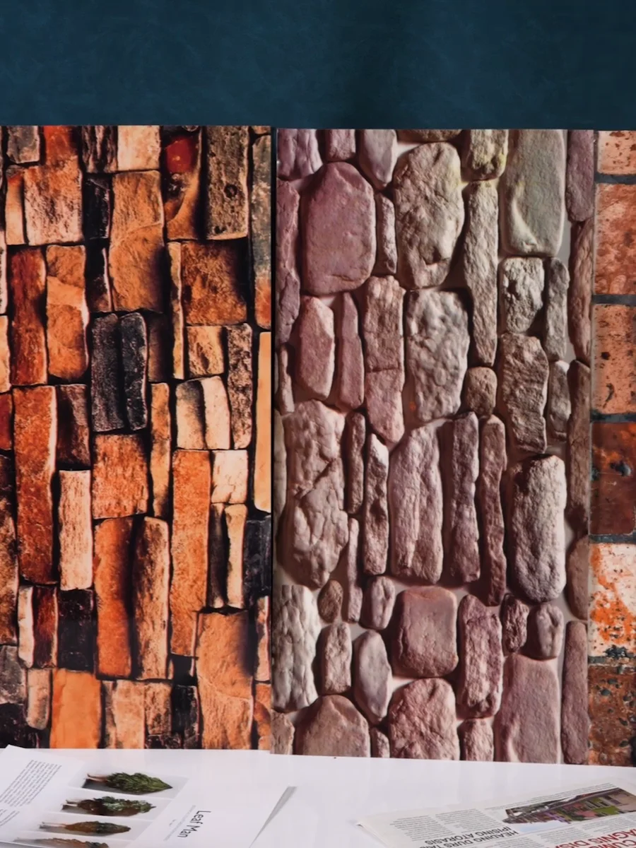 3D Wall Panels, Self-Adhesive, Pack Of 10, Stone Look Wallpaper, 35 X 38 Cm, Waterproof Wallpaper, Brick Pattern Wallpaper, Wall Sticker, For Living