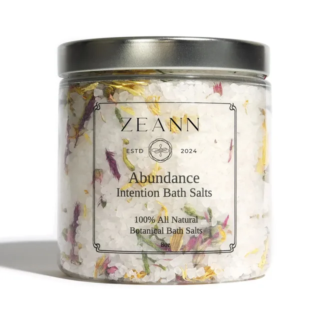 8oz Organic Vanilla Bath Soak Salt Jars Luxury Bodycare with Roller for Stress Relief Private Label OEM Product for Home Use