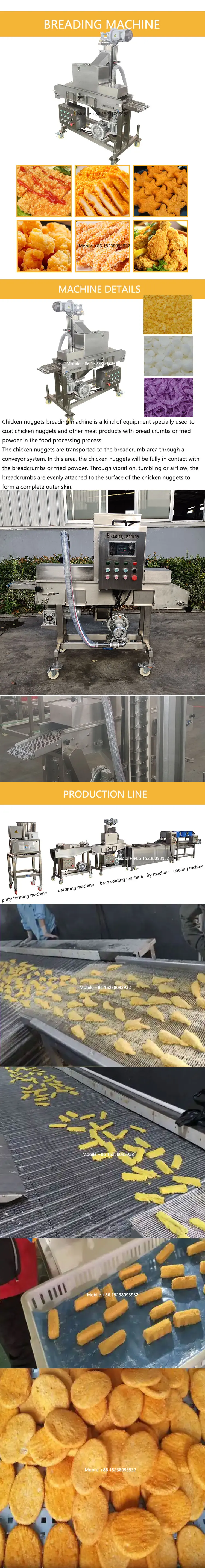 Moxin Kfc Fried Chicken Machine Chicken Breading Machine Hot Product 2025 Food Beverage Factory Automatic Spare Parts Argentina