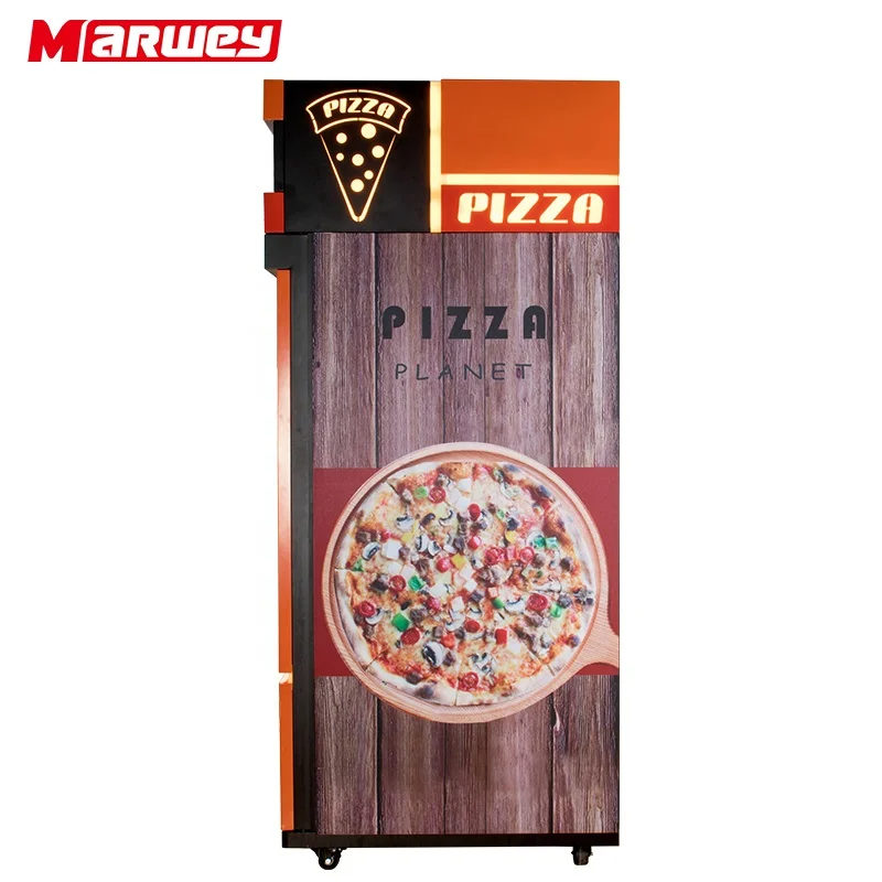 Smart Touch Screen Pizza Vending Machine Commercial Fully Automatic Outdoor Hot Fast Food Self Service Pizza Making Machine