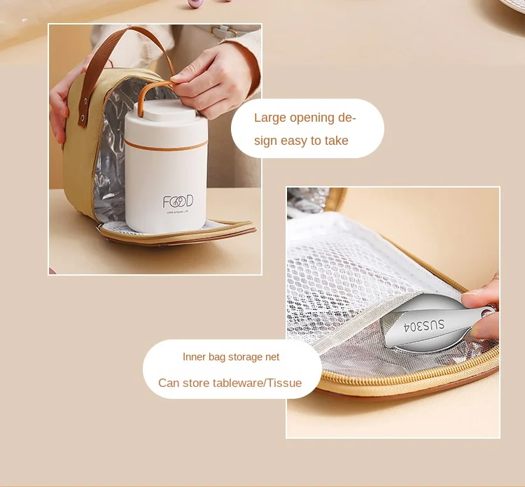 Mini Porridge Stainless Steel Breakfast Cup Insulation Portable Small Insulated Barrel Soup Box Soup Pot Coffee Bento Box