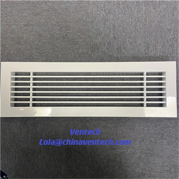 HVAC SYSTEM Powder Coating Customized Linear Bar Supply Air Grille with Plenum Box