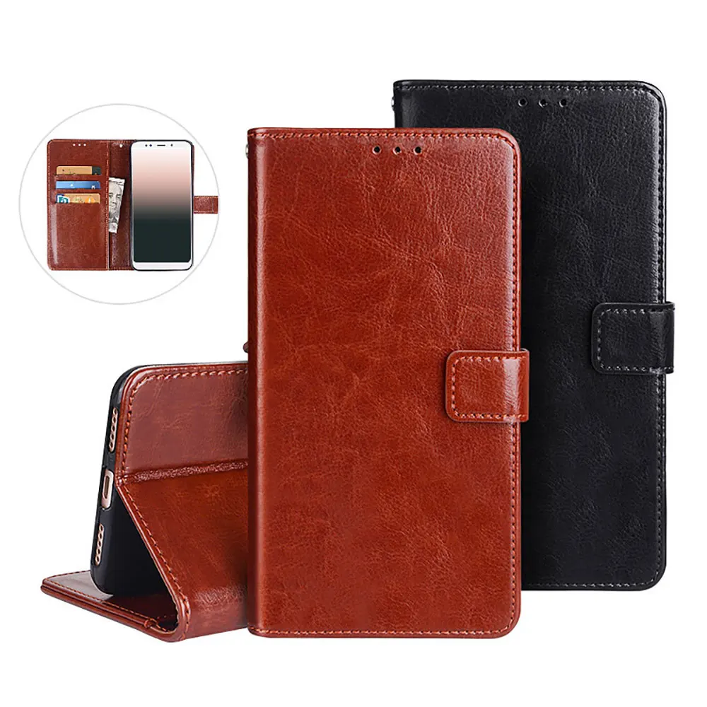 PU Leather Card Wallet Mobile Phone Case Matte Skin Feel Soft Cell Phone Cover  For Alcatel 1B factory