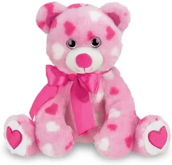 Wholesale Pink Heart Bear Plush Toys Soft Stuffed Kids Toys Comfort Stuffed Baby Toys Kids Gift Birthday