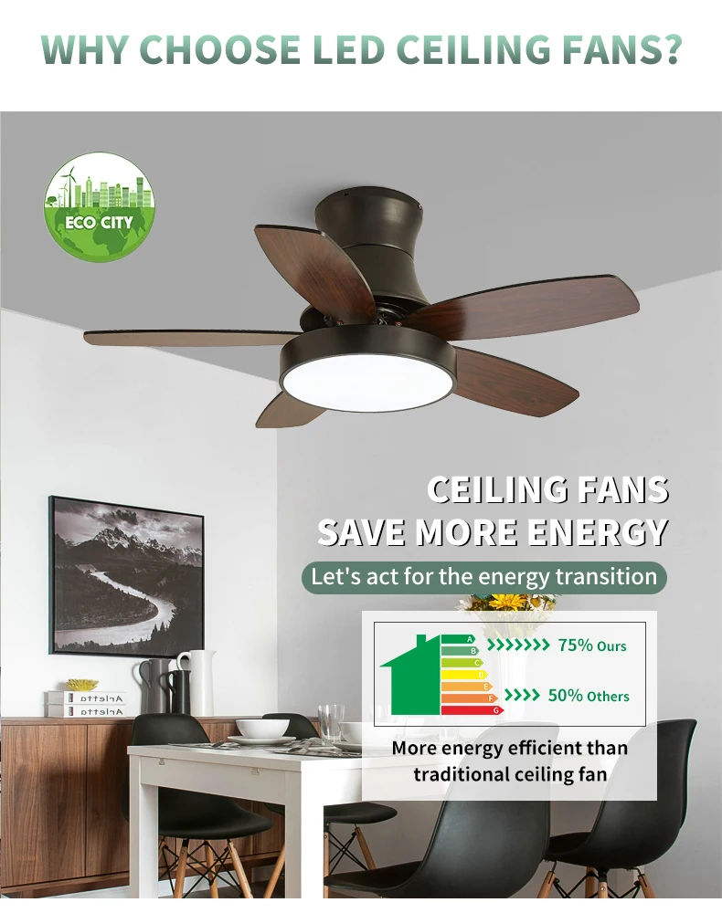 42 Inch Wood Chandelier Modern F288  Ceiling Fan with Light