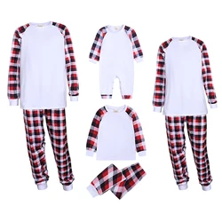 2021, Рождественский пижамный комплект, семейные одинаковые пижамы с принтом в клетку для родителей и детей, семейная Пижама на заказ