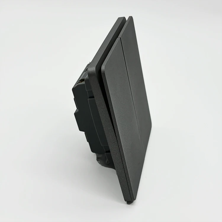 VNX Grey Electric Switches Home Custom 2 Gang 2 Way Wall Light Switch 86 Type Panel Universal UK Standard Switch