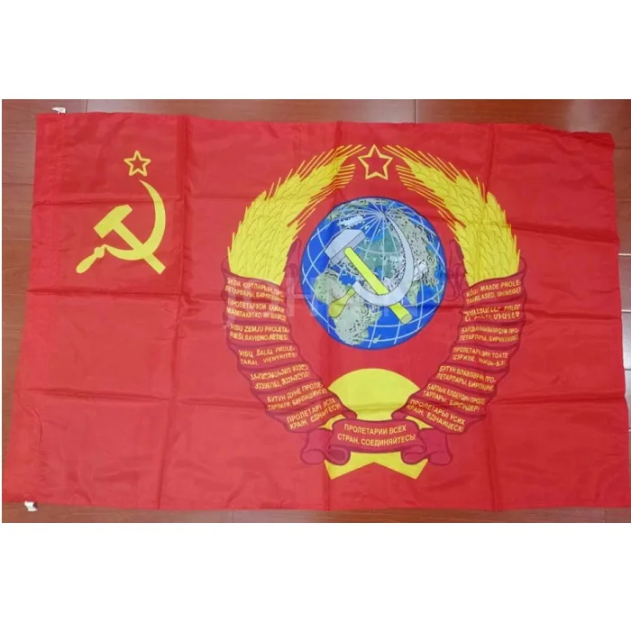 100d Polyester Custom Hot Revolution Union of Soviet Socialist Republics USSR Flag Russian Soviet Union Flag Soviet Flag
