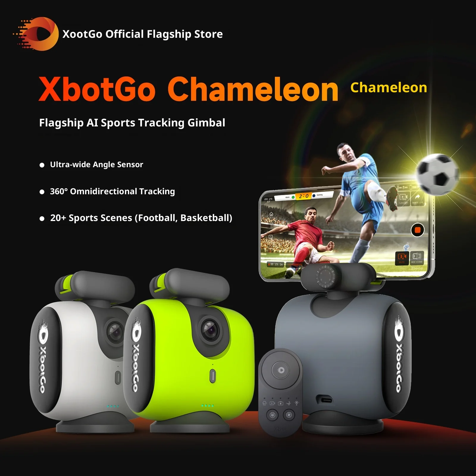 Xbotgo Chameleon - 4K Smart Camera with AI Tracking & IP67 Waterproof