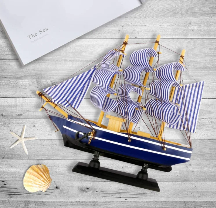 Wholesale Wooden Handmade Sailing Ship Models Gift Home Sailing Ship Models