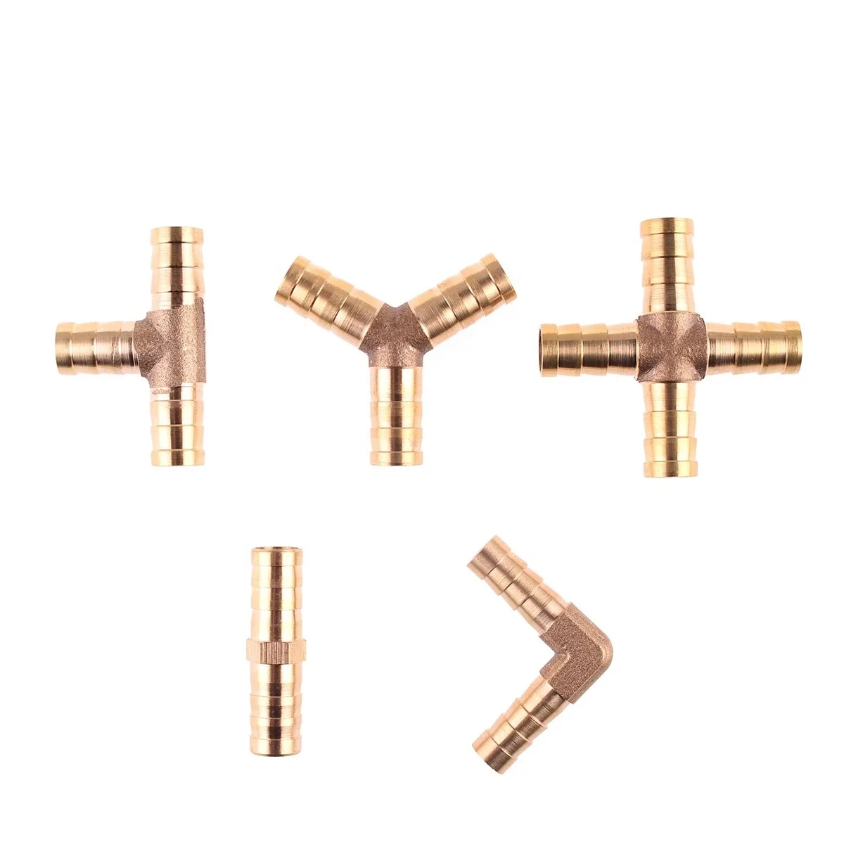 Brass Barb Pipe Fitting 2 3 4 way connector For 4mm 5mm 6mm 8mm 10mm 12mm 16mm 19mm hose copper Pago