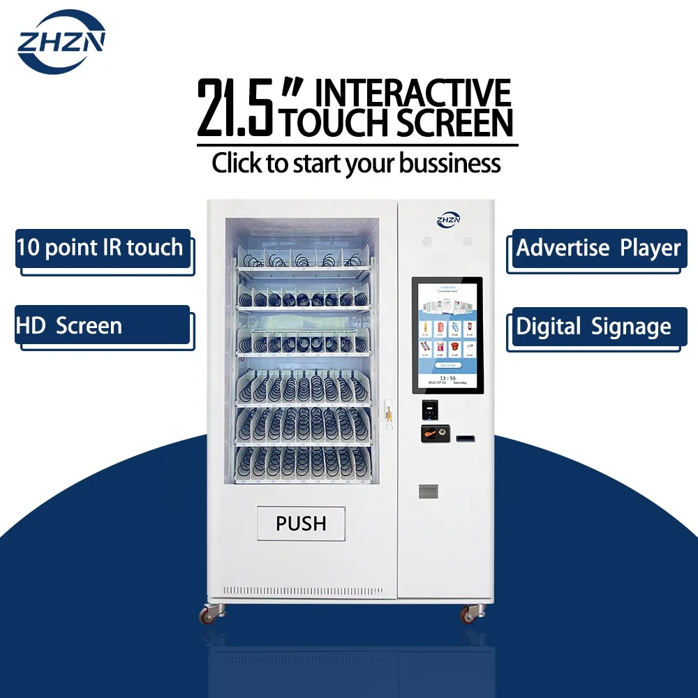 Alibaba.com: ZHZN Big Ads Touch Screen Frozen Food Vending Machine with ...