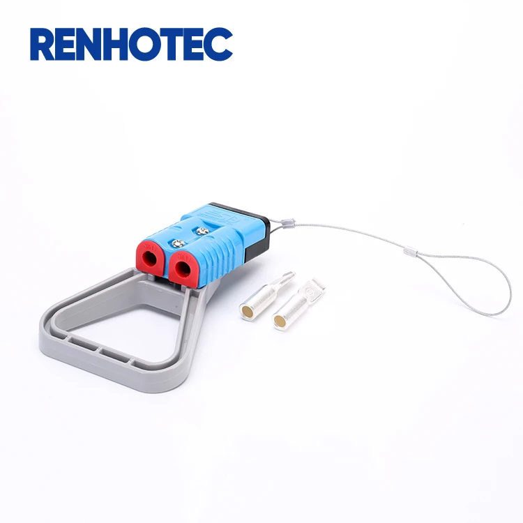 Connettore Rapido 350a 600V, Kit Connettore Rapido Batteria Bipolare Ad Alta Corrente SH350, Placcato Argento, Con Maniglia, Per Carrelli Elevatori Automobilistici Per Roulotte Solari E Barche(Grigio - 8