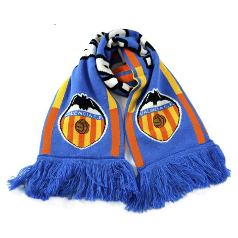Knitted Jacquard Acrylic Football Scarf