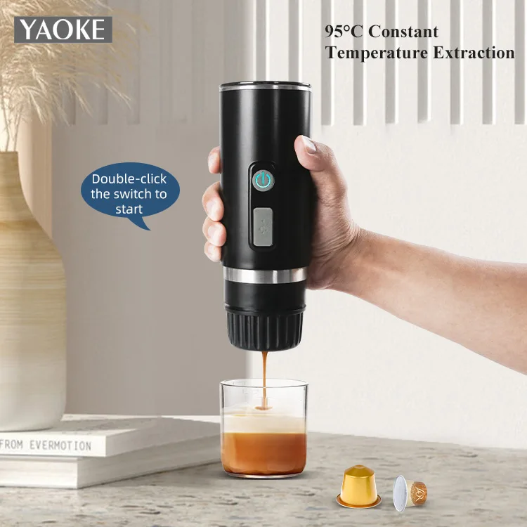 Multifunctional Portable Mini Coffee Maker 12V USB Car Espresso Machine Coffee Maker for Travel Outdoor Home