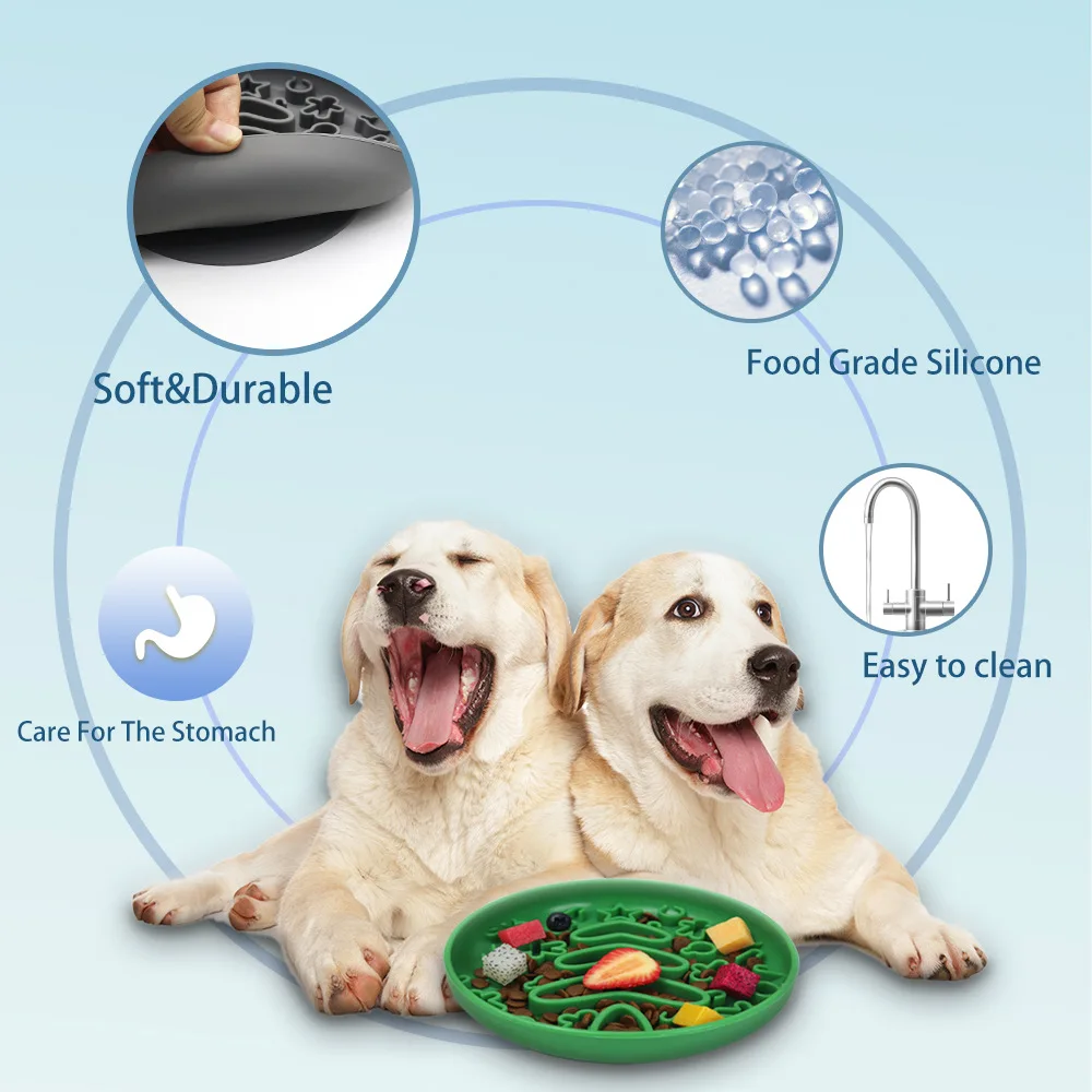 Christmas Dog Slow Food Bowl Food Grade Silicone Anti-Tipping Licking Pet Bowl with Suction Cup Easy Feed Pet Bowls & Feeders supplier