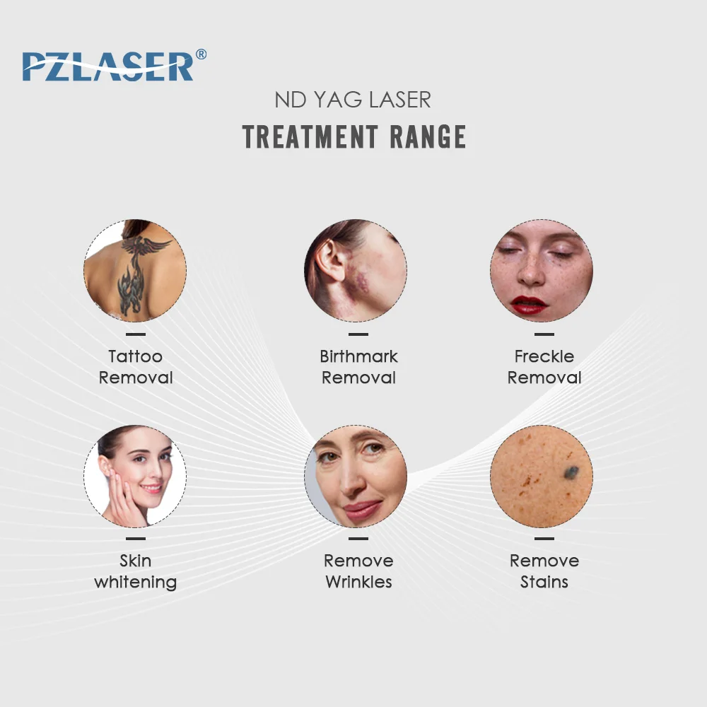 PZLASER Effective Portable Pico Laser 532nm 1064nm 1320nm Picosecond Q Switch Nd Yag Laser Machine Remove Tattoo