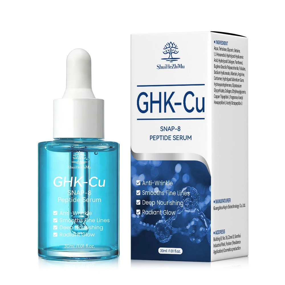 ghk cu sodium hyaluronate Copper Peptide GHK-Cu Serum with SNAP8 Hyaluronic Acid Anti Wrinkle Firming  Repair Peptide Face Serum OEM Skin Care Manufacturer| Alibaba.com