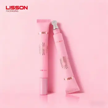 Custom D16 PE Squeeze Zinc Alloy Eye Cream Lip Gloss Oil Tube Container Packaging with Zinc Alloy Ceramic Applicator
