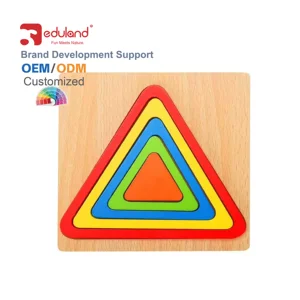EDULAND New Trend Custom Wooden Jigsaw Puzzle Games Educational DIY Toy for Kids in Unique Shape