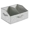 Caja de almacenamiento plegable y compartimentada, gris con manchas