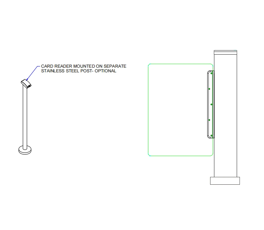 Circular Slim Speed Gate Servodrived MCBF 10 Million Service Life Small Turnstile for Playground Supermarket Kindergarten Office