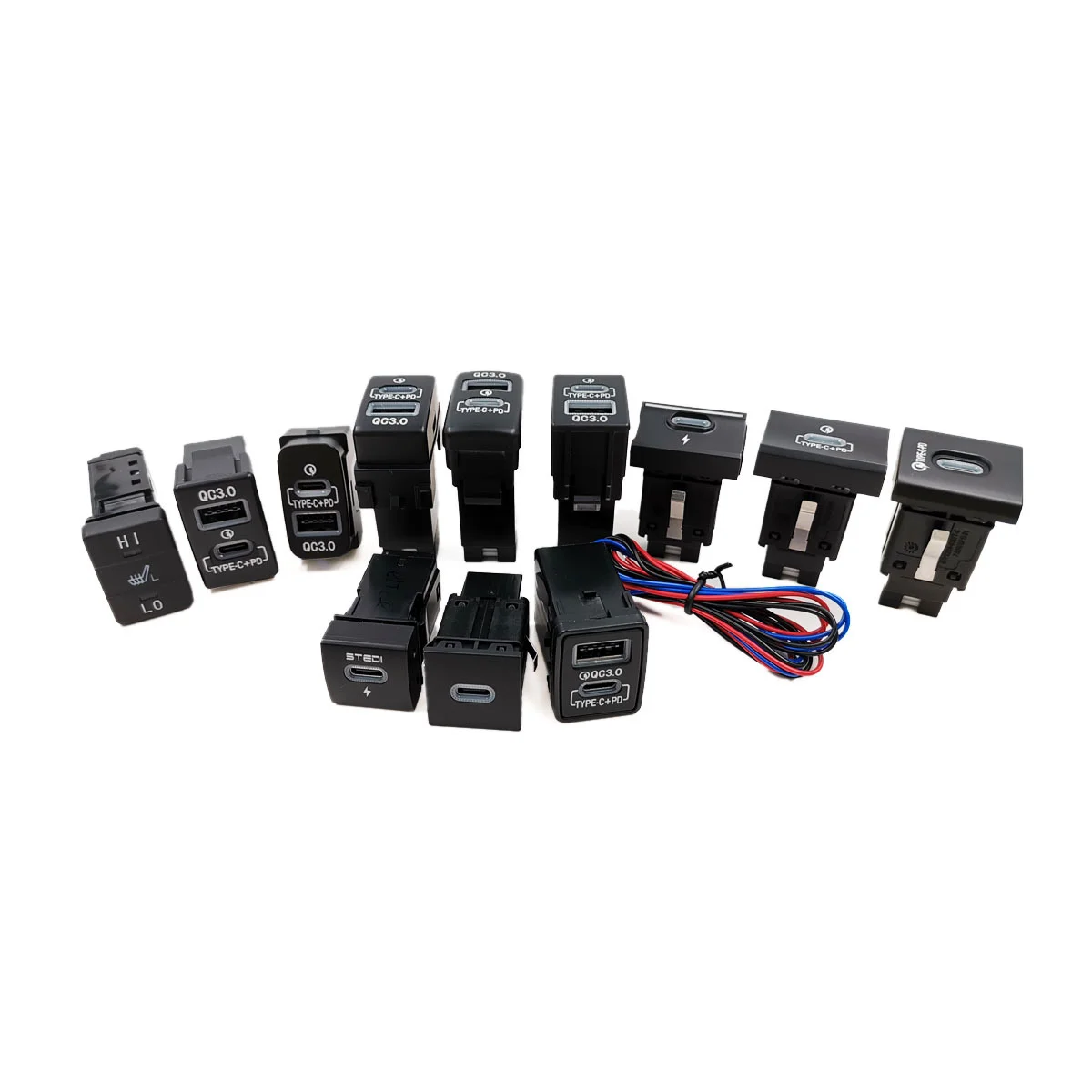 Levigo Caricabatterie Auto USB QC3.0 Per Toyota – 2 Porte Con Display Tensione LED