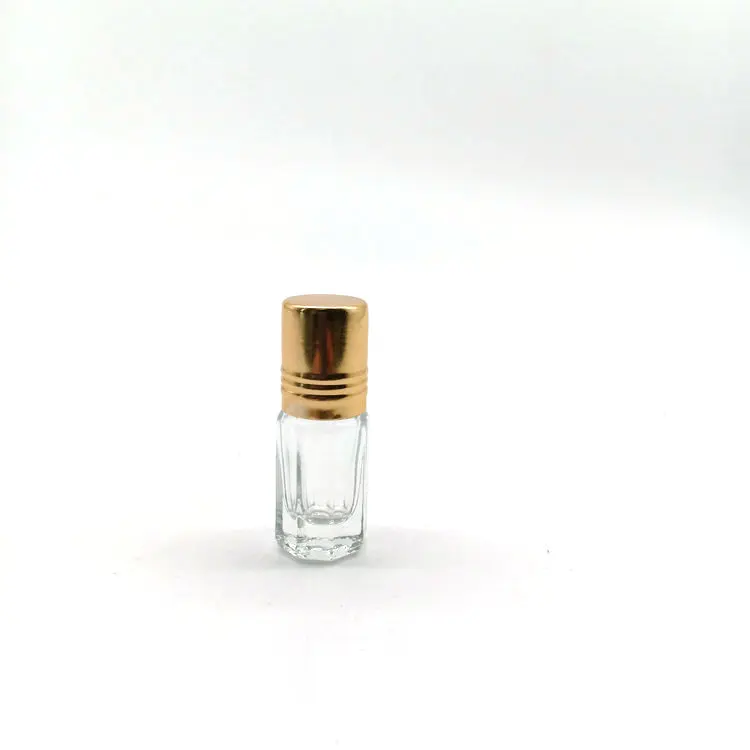 3ml Octagonal Glass Perfume Roller Bottle With Colorful Cap & Oem