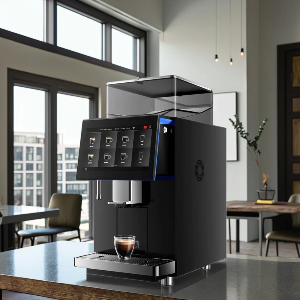 2025 Heavy Duty Commercial Best Dual-bean-hopper Fully Full Automatic Espresso Coffee Machine for Offices