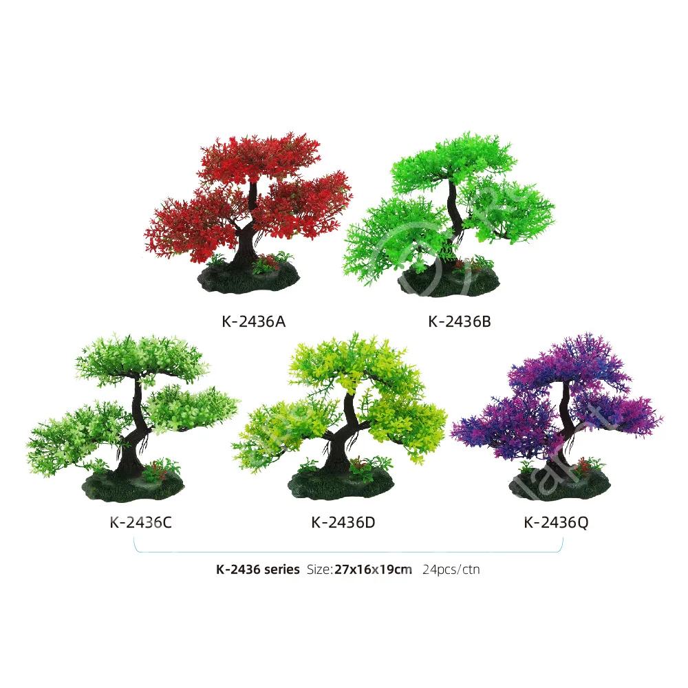 Wholesale Plastic Tree Aquarium Artificial Plastic Plants For Fish Tank ...