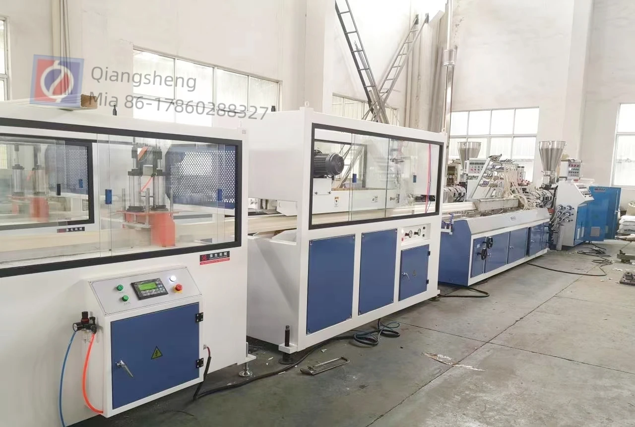 Plastic Extruder WPC PVC UPVC Windows Door Frame Louver Shutter Rain Gutter Downspout Profile Extrusion Production Line Machine