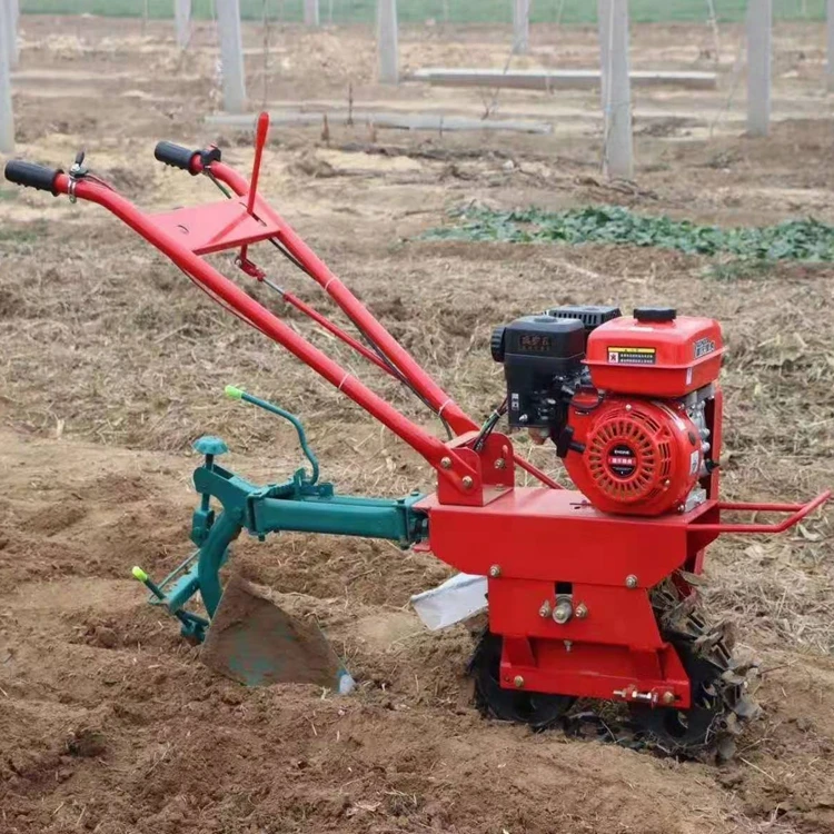 China Multi Functional Mini Cultivator Hand Power Tiller With Flip Plow