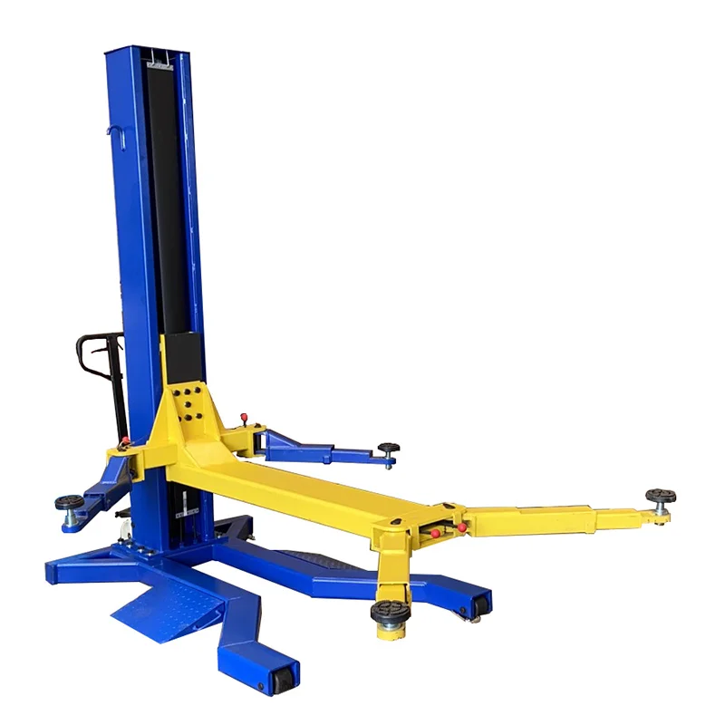 High Quality Fast Delivery Portable Movable Single Post Lift Car Lift Price Vehicle Hoists One Sides Manual Release