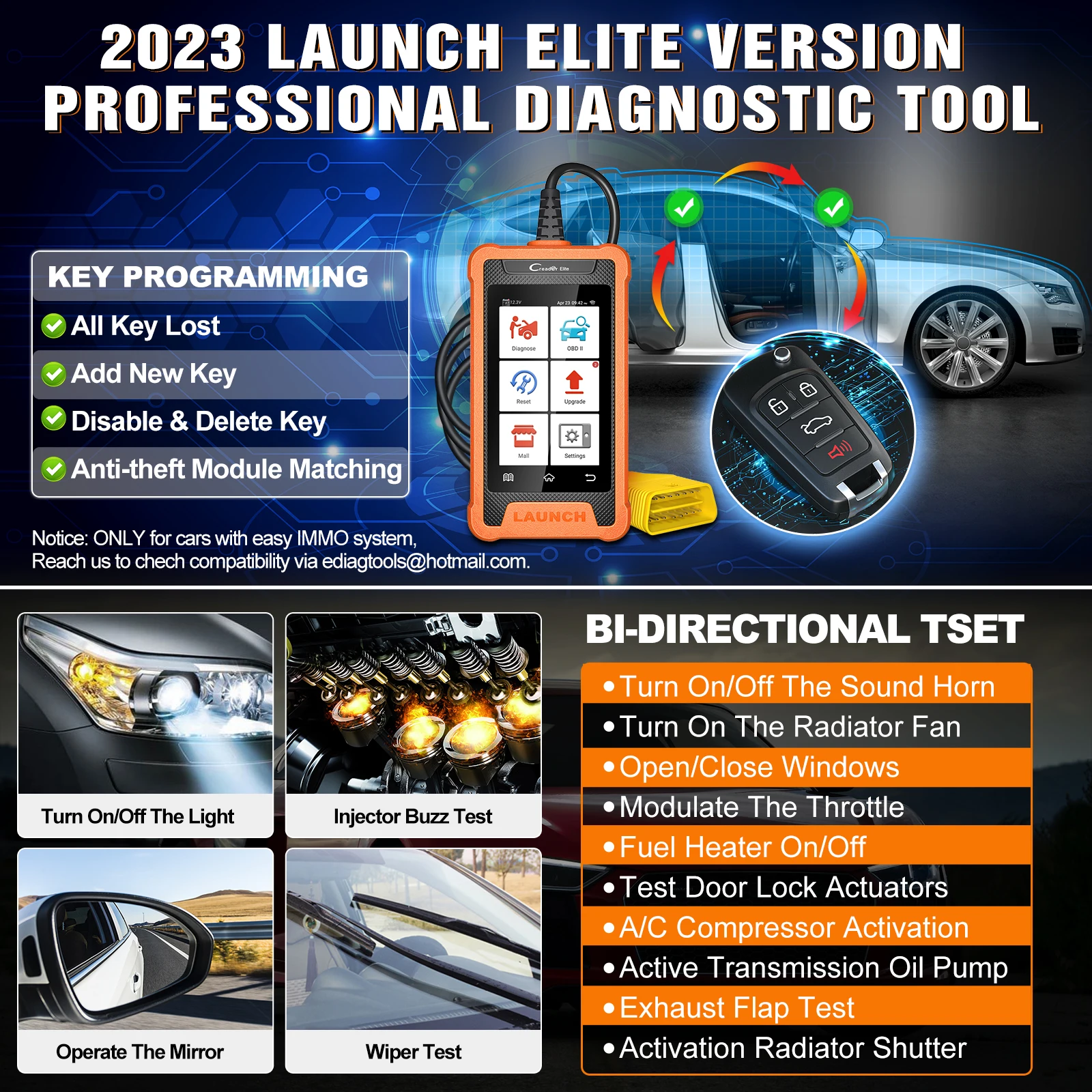 Launch X431 PRO Elite OBD2 Automotive Vehicle Equipment ECU Programmer Scanner Diagnostic Tools - Launch X431 PRO, OBD2 Scanner Diagnostic Tool | Made-in - Foto 3
