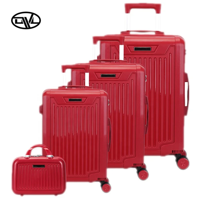 Cheap Price 4-Wheel Waterproof Outdoor Carry-On Business Luggage Trolley PP Unbreakable Suitcase Sets Simple for Holiday Use