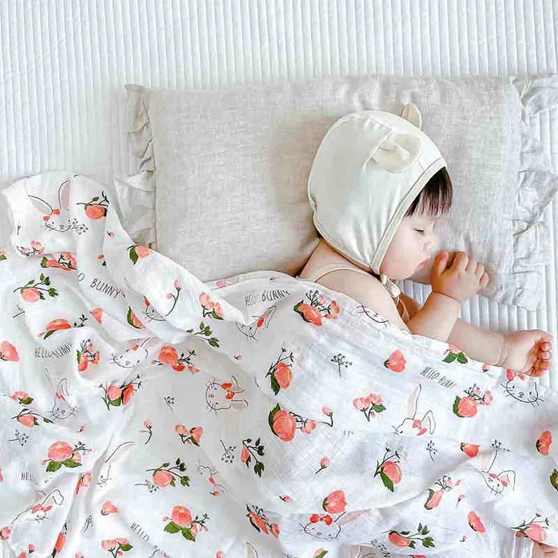 Home Textile Unisex Baby Swaddle Blanket Organic 100 Bamboo Cotton