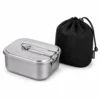 Silver Titanium Lunch Box 1100ml + Mesh Bag