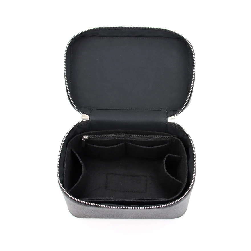product high quality custom logo fashion large capacity waterproof cosmetic bag luxury pu leather travel makeup bag with soft handle-3