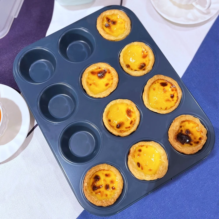 Bakeware Tool 12 Cups Nonstick 16 Cup Cupcake Tray Carbon Steel Cake Tart Muffin Top Pan Madeleine Mold Bread Pan Muffin Pan