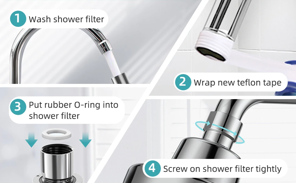 Bathroom Faucets Rain Shower Set Water Filter For Shower Head For Hard