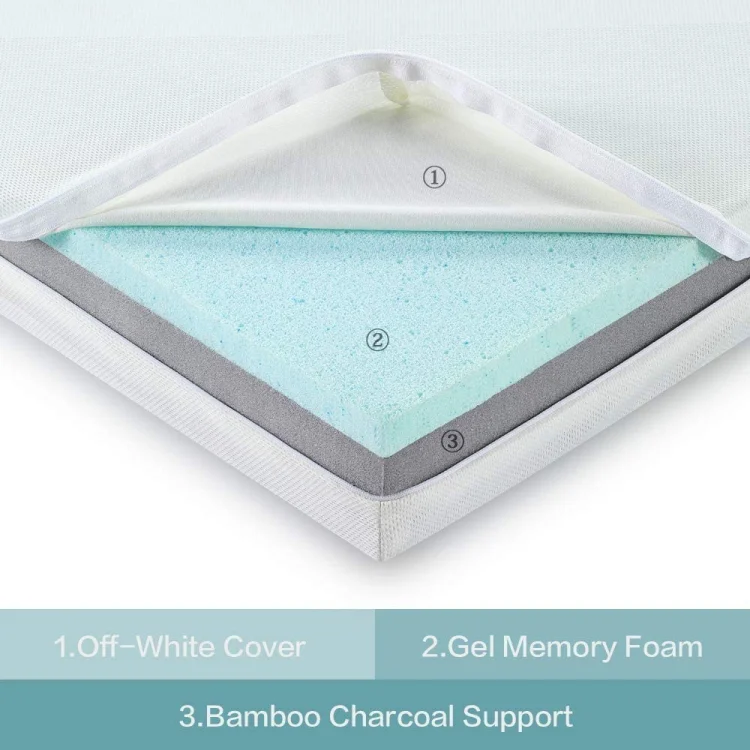 High Quality Gel Memory Foam Mattress Topper Queen Size Bedroom Mattress Set