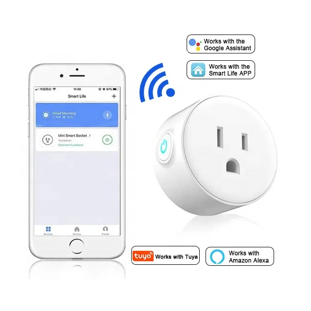 BSC-004 US EU Tuya Mini Outlet Socket Smart Plug Wi-Fi розетка