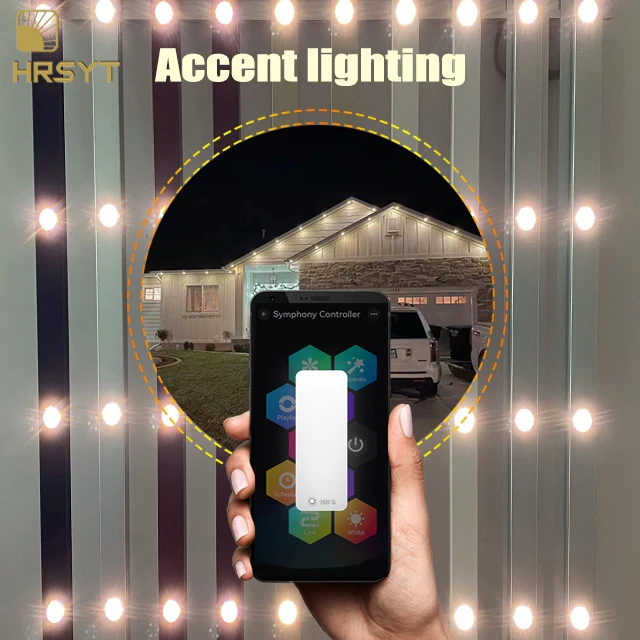 HRSYT LED Point Light Soffit Lights Customized APP Smart Control Residential Commercial Seasonal Stunning Recessed Eaves Lights