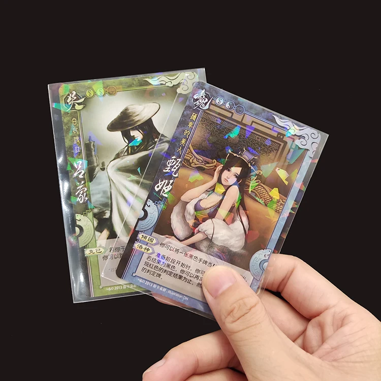 Professional oemプラスチック取引カードスリーブゲームカード