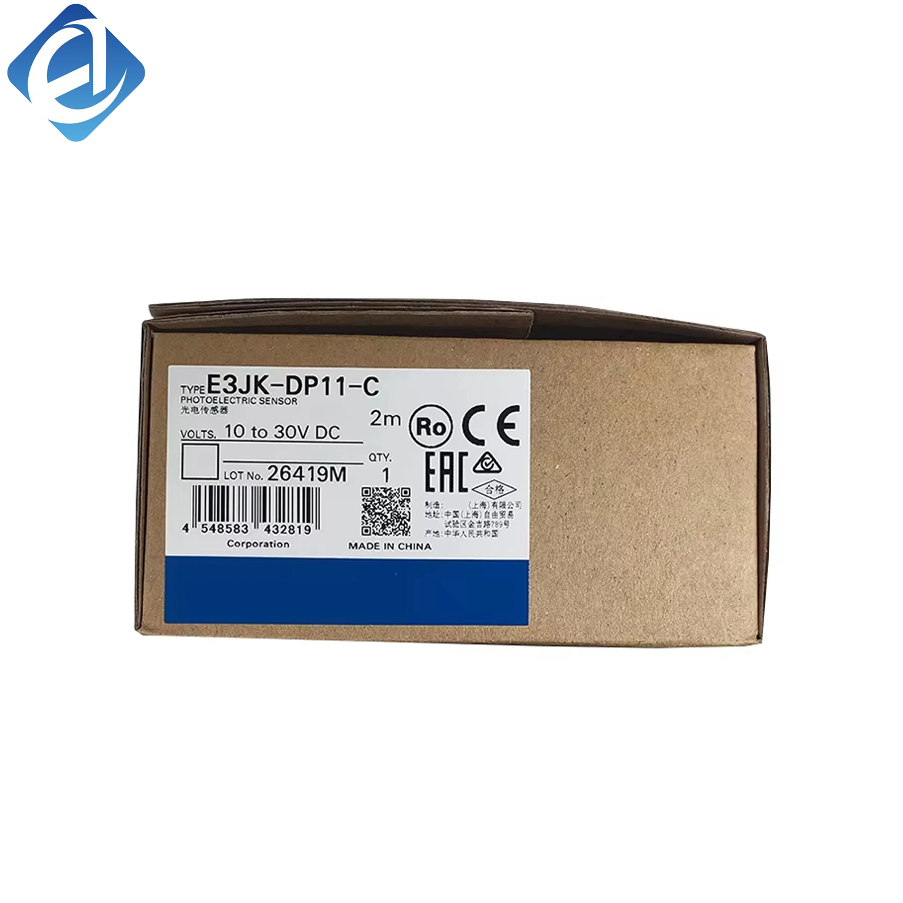 New Original Omron E3JK series diffuse-reflective photoelectric sensor. It features stable object detection, adjustable sensing distance and strong environmental adaptability. Widely used in industrial counting, conveyor detection, position limit and auto