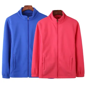 Custom Outdoor Fleece Jacket with Thickening Warmth and Stand Collar Couple Fleece Jacket Double-sided Fleece Jacket